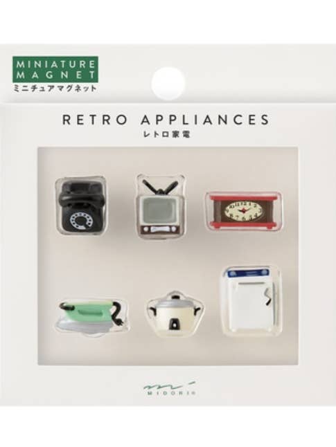 Retro Home Appliance Magnet Set of 6 – Midori Japan for wholesale by 「FUNJI」In Japan