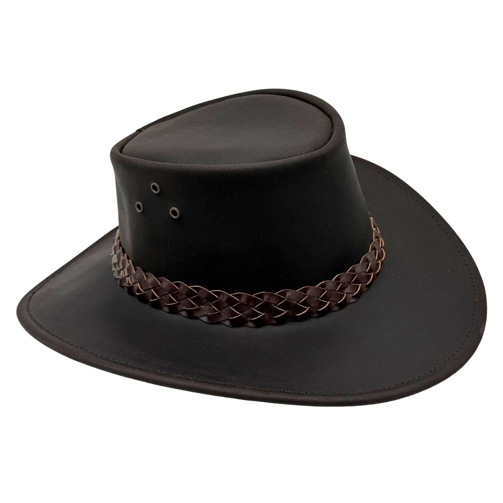 Jacaru Australia - Vente Chapeau de cowboy – unisexe - Chapeau Jacaru 1006 Wallaroo Oil en cuir huilé6
