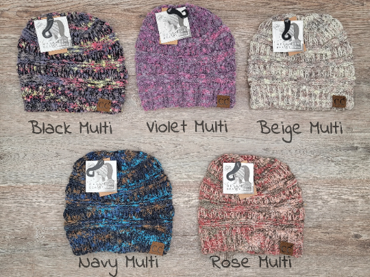 Treasure Bank - Wholesale Beanie - Women's - C.C MESSY BUN BEANIE TAIL HAT2