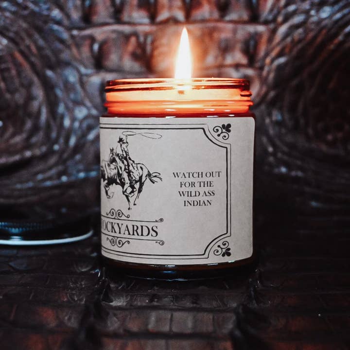 The Gift Gala Shop Candle Co. - Wholesale Jar/Filled Candle - “Stockyards” Western Soy Candles | Amber Rustic Candles1