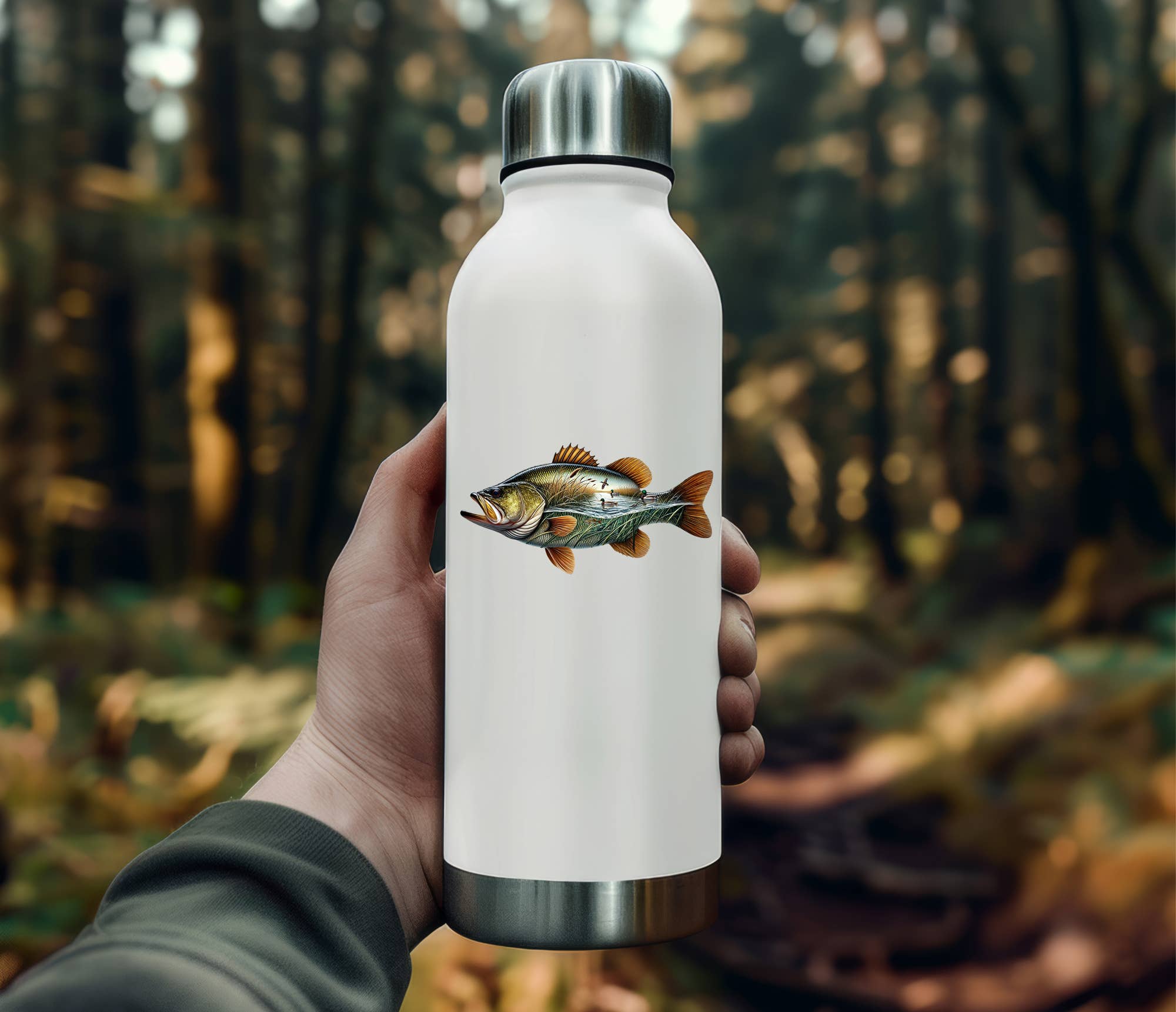 PiggyPrintStickers – wholesale Sticker – Fishing Sticker | Duck Hunt & Bass | Durable Vinyl Decal4