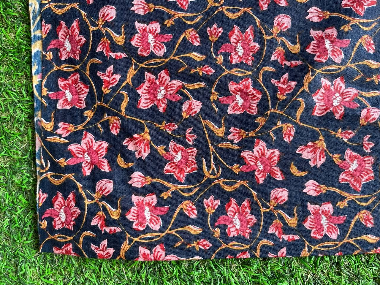 Bhawana Handicrafts - Wholesale Fabric Paint - Natural Floral Printed Dressmaking Fabric Indian Cotton Boho2