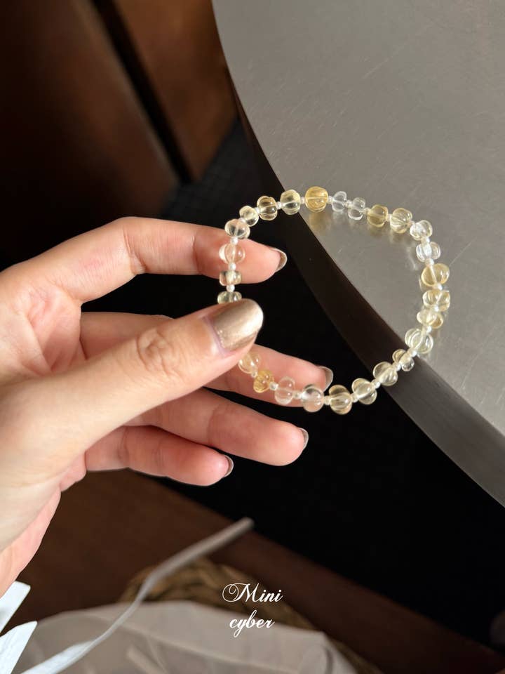 Pompoen Kraal Citrien Armband voor wholesale door MINICYBER STUDIO