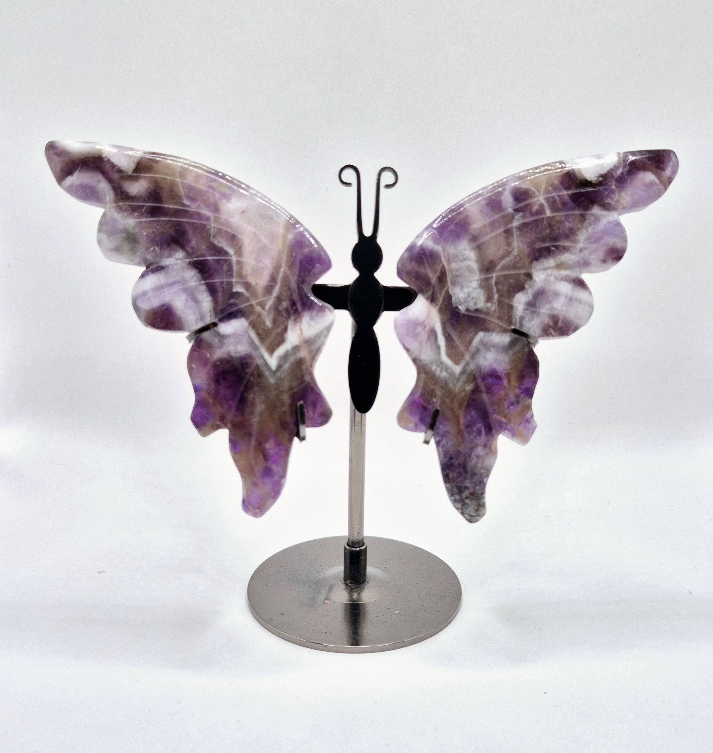 Moonlight Gemstones - Wholesale Spiritual Stone/Crystal - Droom Amethist Kristal Gravure met Metalen Standaard3