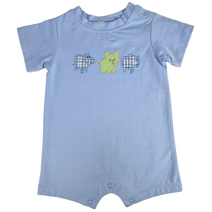 Zoo Friends Boy's Romper for wholesale by Ishtex Textile Products, Inc.