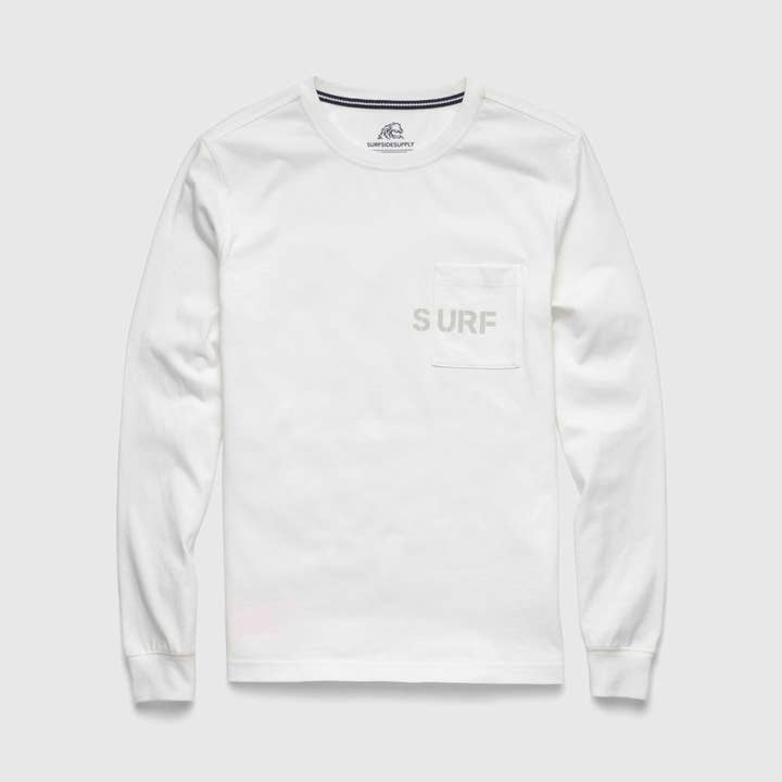 Chris "Surf" Pocket Tee - White for wholesale by SURFSIDESUPPLY