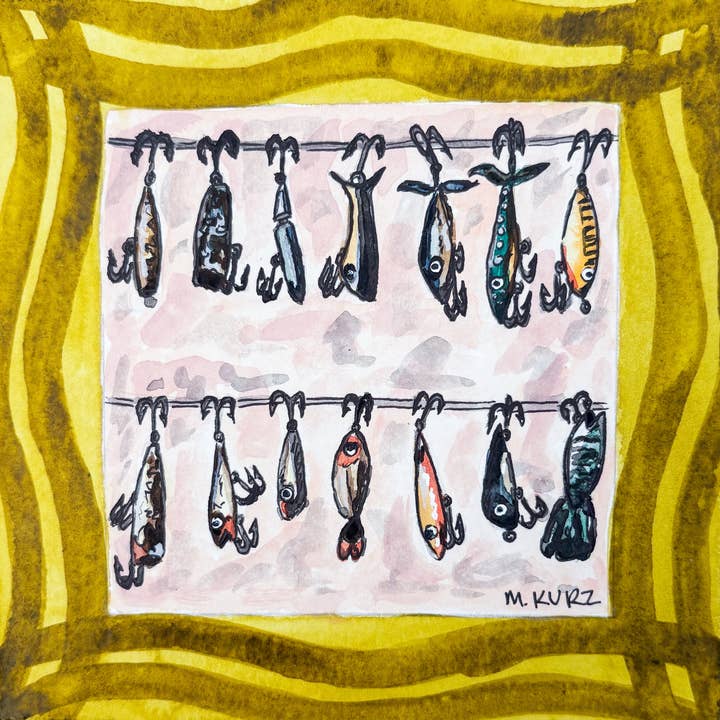 Makenzie Kurz Art - Wholesale Art Print - Fishing Lure Print