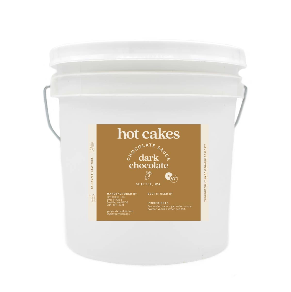 Hot Cakes - Vente Pâte à tartiner au chocolat/caramel - Sauce au chocolat noir - 1 gallon