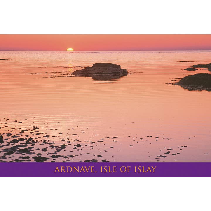 Cartolina piccola Sunset Ardnave per la vendita all'ingrosso da parte di Island Blue Publishing