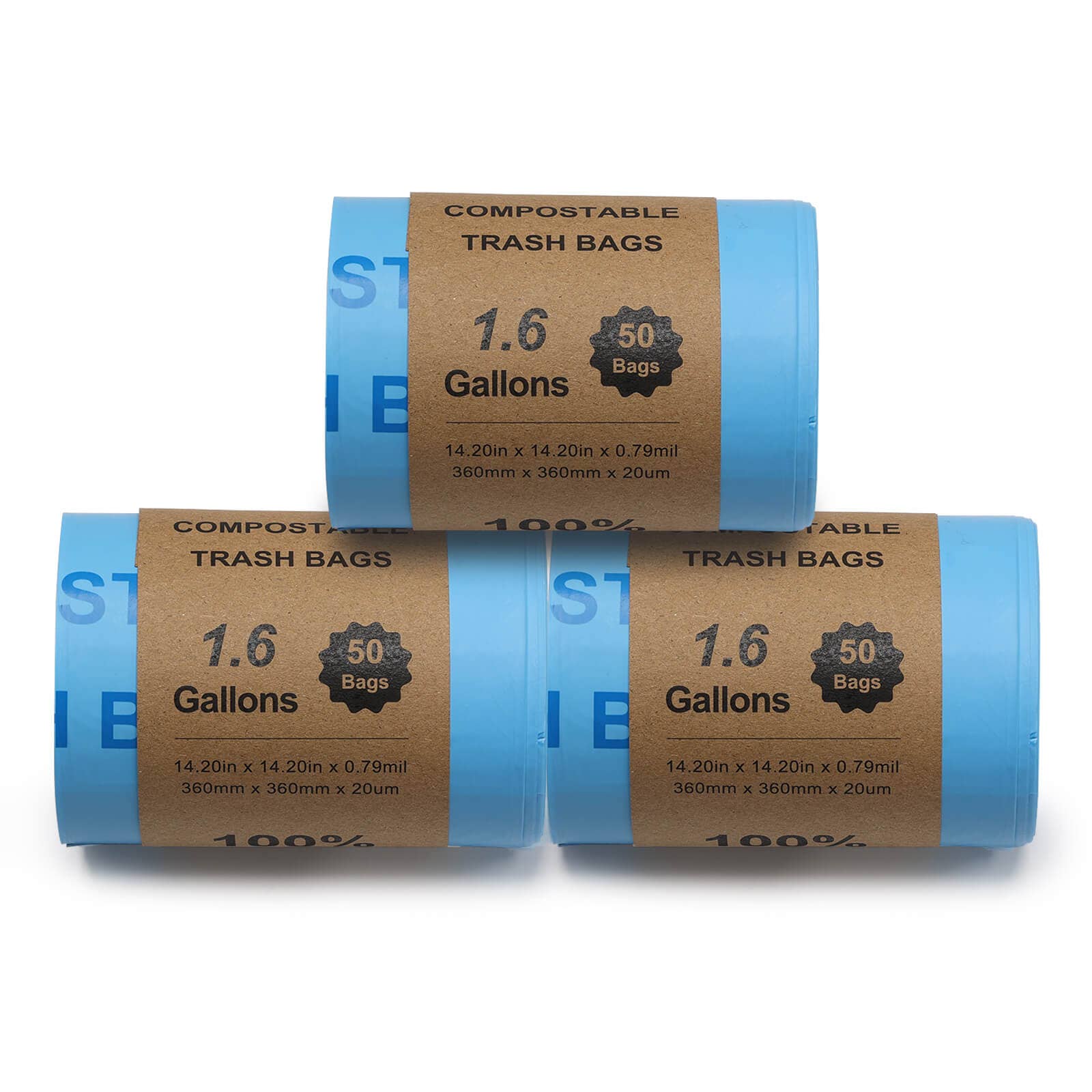 Airthereal - Wholesale Trashcan/Trash Bin - 1.6 Gallon Compostable Trash Bags0