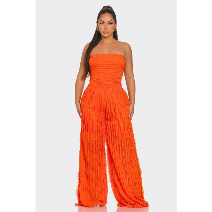 Black Pearl Clothing - Wholesale Jumpsuit - Women's - IVY TEXTURED JUMPSUIT