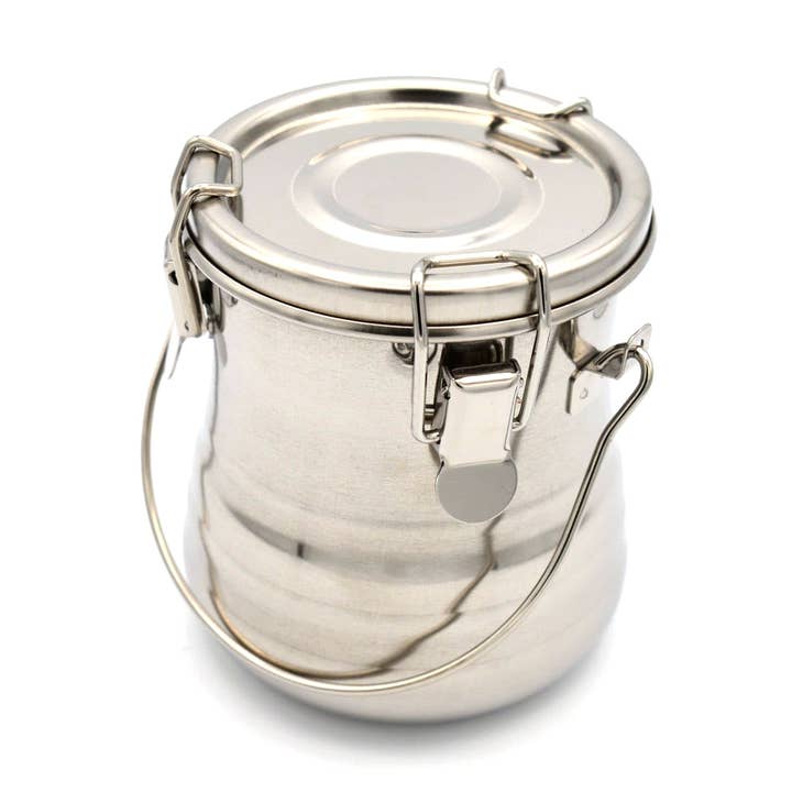 Stainless Brush Washer with Air-Tight Lid and Screen for wholesale by Nobel Arts