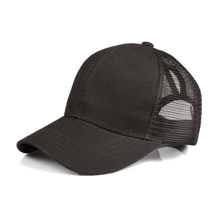 Truly Contagious - Wholesale Ponytail Cap - Women's - CC Solid Mesh Pony Cap ( BT-4 )