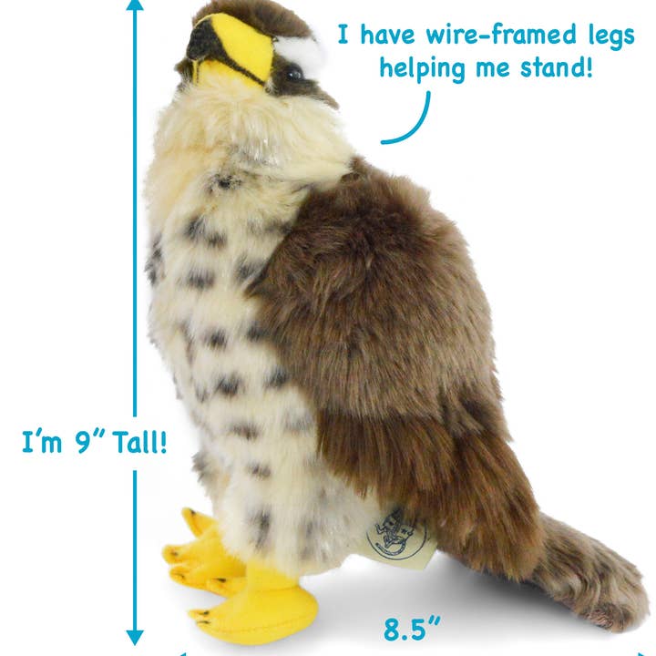VIAHART Toy Co. – wholesale Stuffed/plush toy – Kids & baby – Percival The Peregrine Falcon | 9 Inch Stuffed Animal Plush3