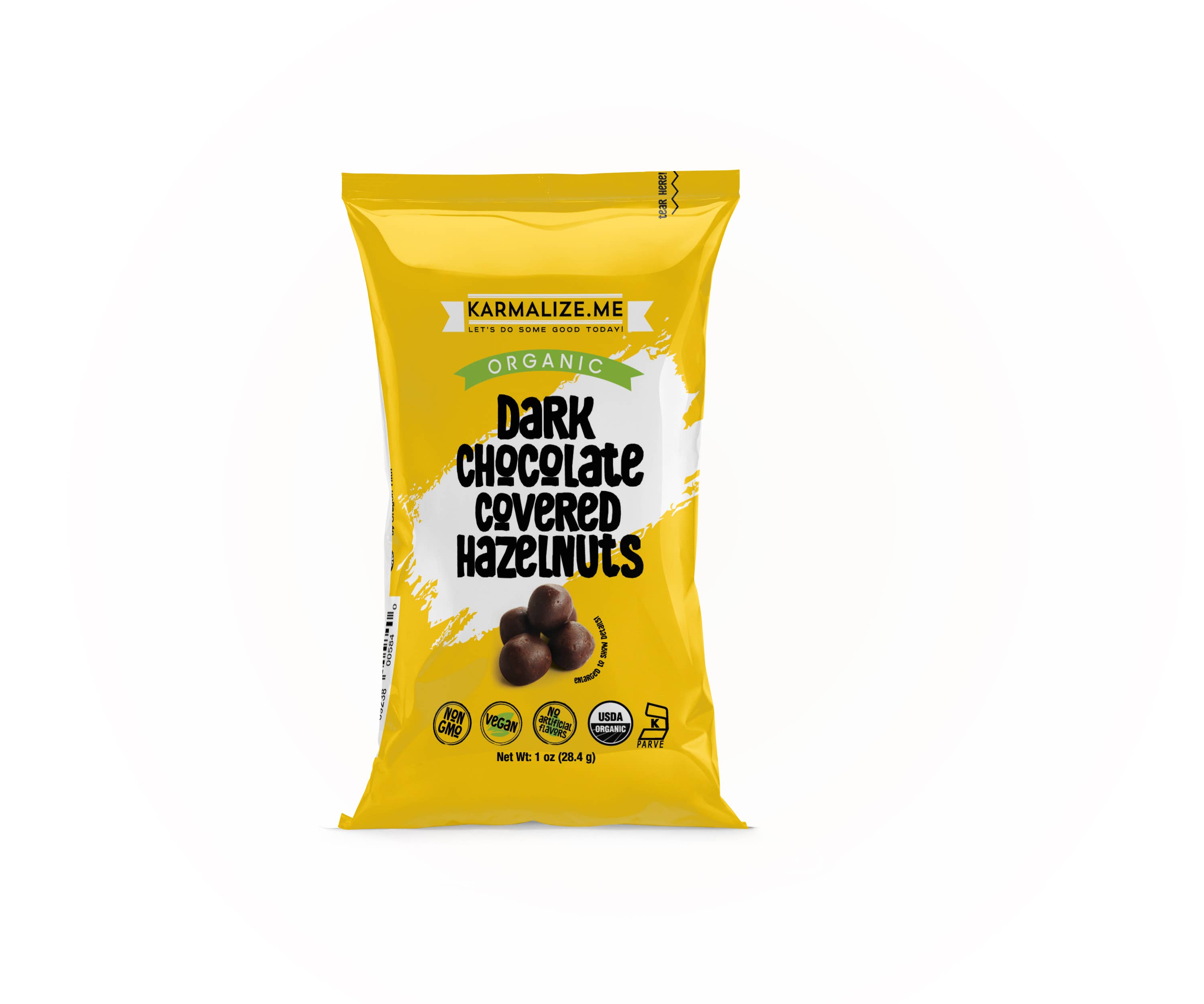 Karmalize.Me - Wholesale Chocolate Covered Sweets - Organic Chocolate Hazelnuts - 1 oz