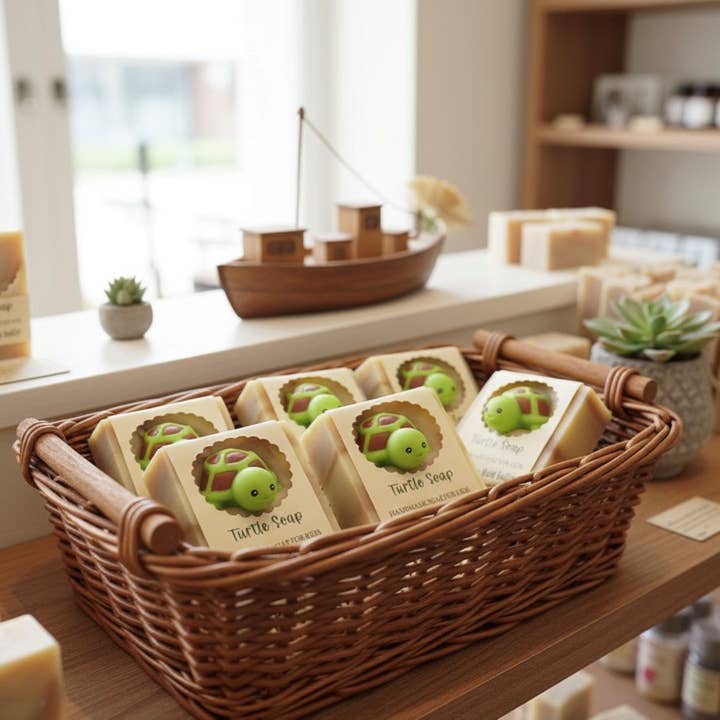 SARATOGA SOAP COMPANY - Wholesale Bar Soap - Turtle Handmade Soap Bar for Kids VEGAN COLD PROCESS6