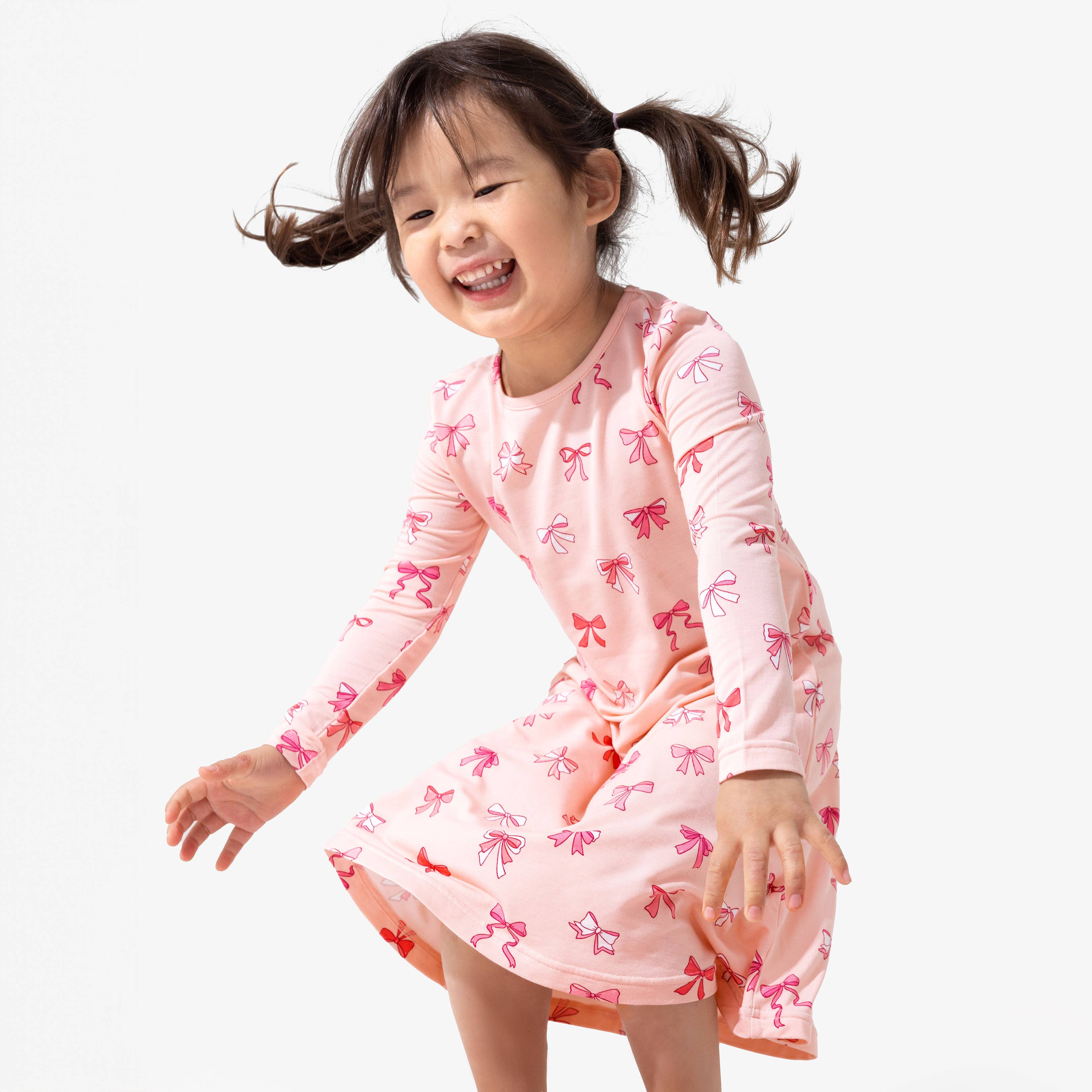 Bellabu Bear - Wholesale Dress - Kids - Take A Bow Bamboo Girls' Long Sleeve Dress2