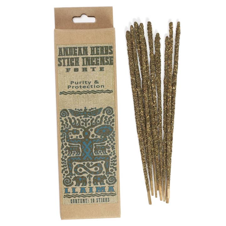 Smudging Incense- Andean Herb Incense - Forte - Purity & Protection -10 Sticks for wholesale by Prabhuji's Gifts