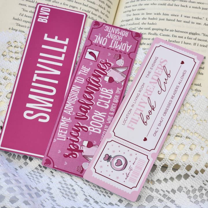 3-Piece Bookmark Set for Spicy Valentines Reader for wholesale by Be Kind Booktique