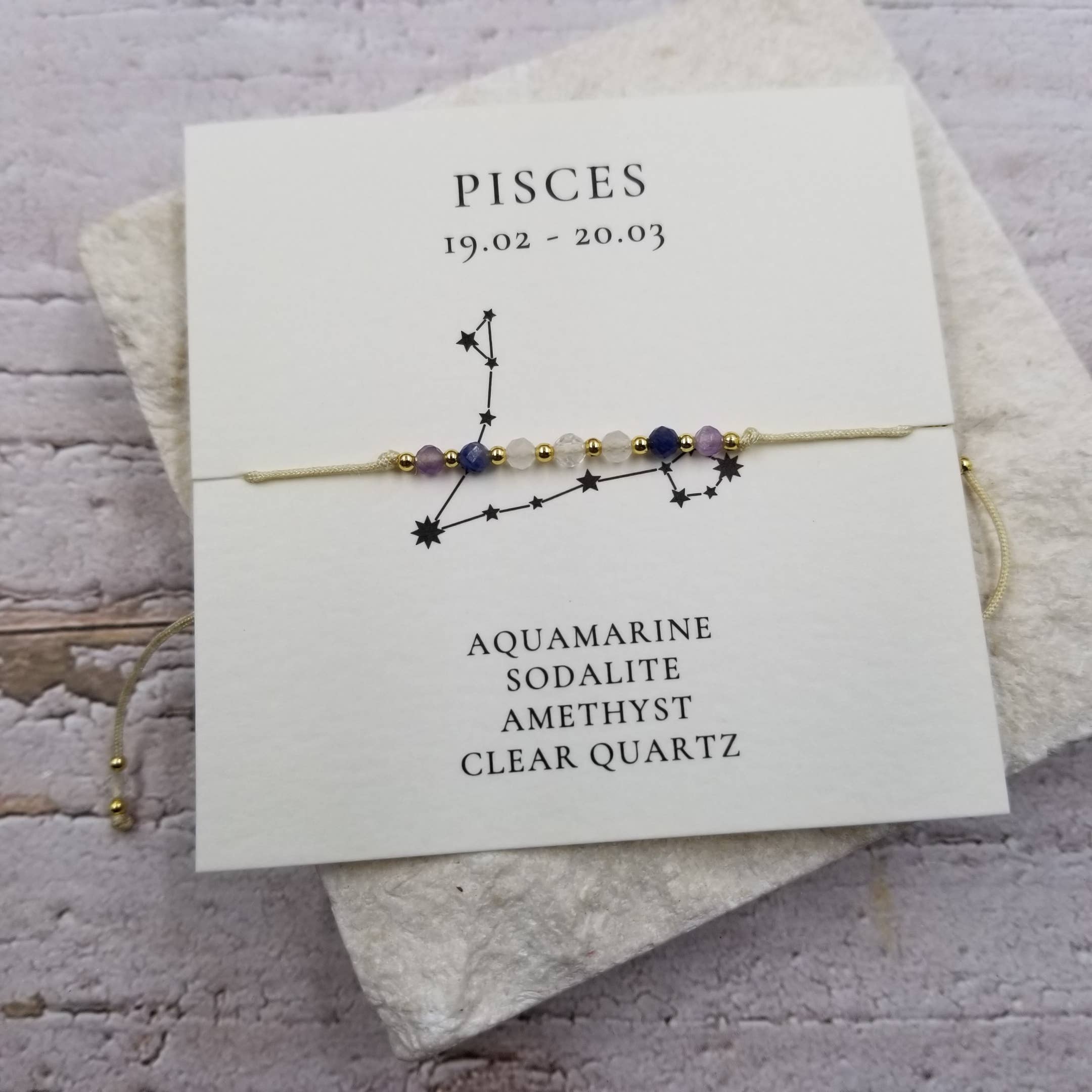 Treasure Wholesale - Wholesale Jewelry Set - Constellation Natural Stone Bead Friendship Bracelet11