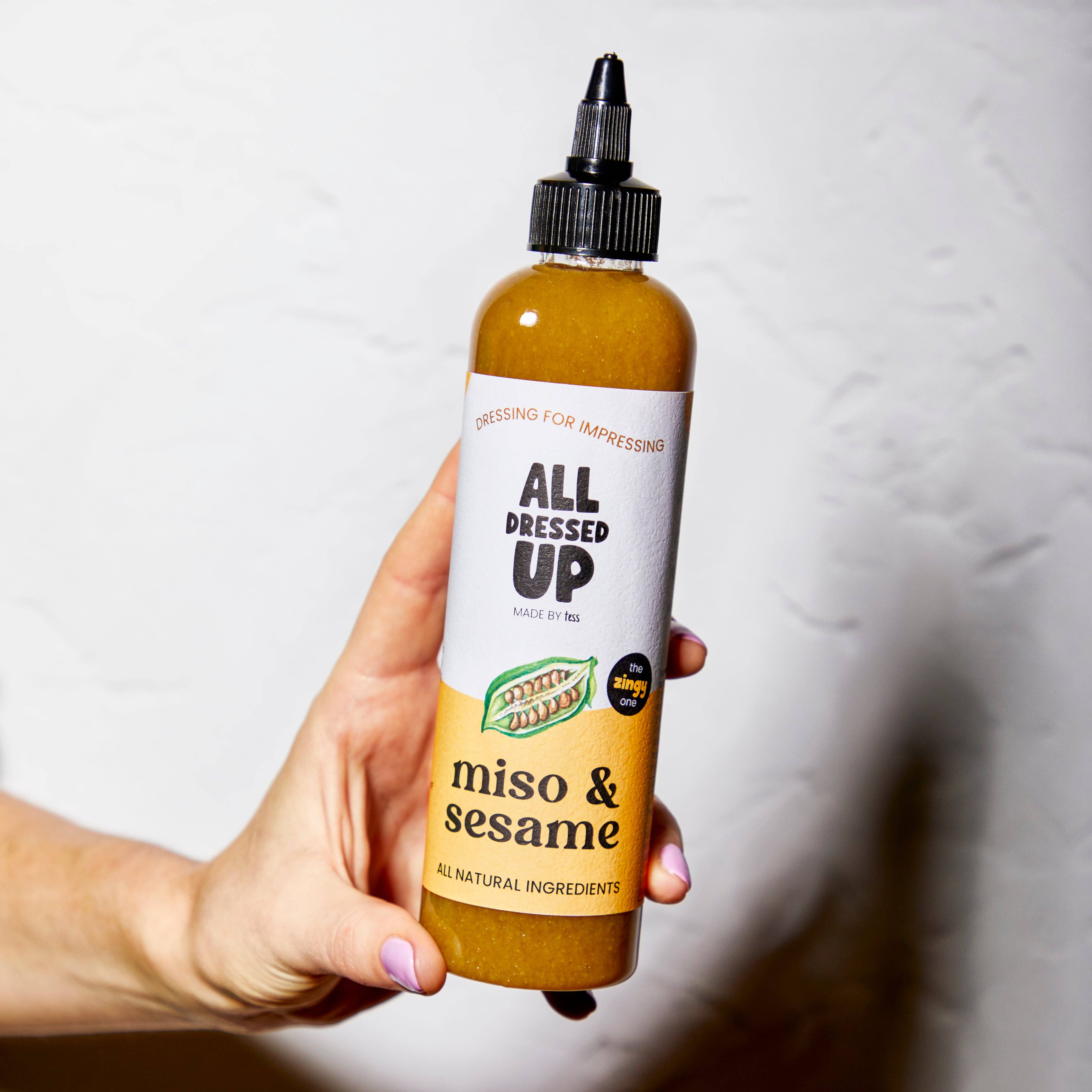 All Dressed Up Dressings – wholesale Salad dressing – Miso & Sesame 250ml1