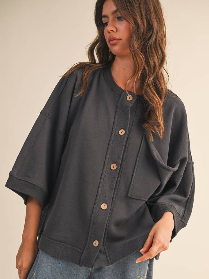 IJ1589 FRONT POCKET BUTTON DOWN OVERSIZED SOLID TOP and other Purchase Wholesale oversized button down. Free Returns & Net 60 Terms on Faire trending on Faire.