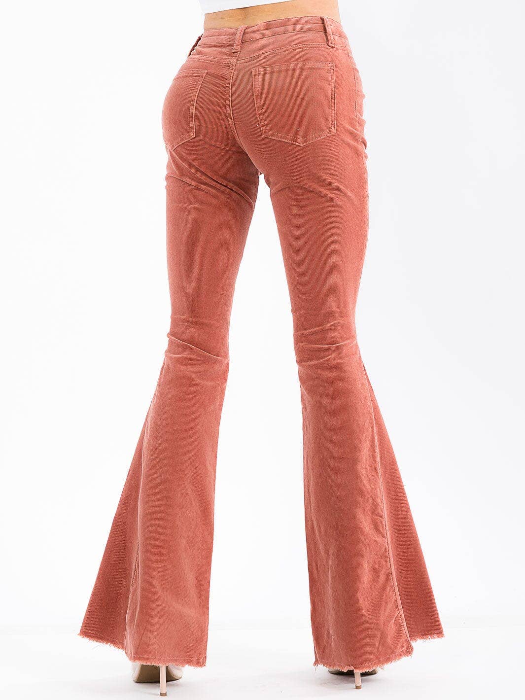 IWT Brands – wholesale Pants – Women&#x27;s – BSTSIP6144A- Corduroy high-waist bell bottom pants 2