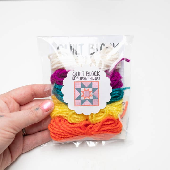 Make & Mend - Wholesale Embroidery/Cross Stitch Supplies - Quilt Block Needlepoint Kit