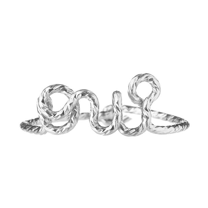 Sim Anel prateado Sparkle por atacado de PADAM PADAM