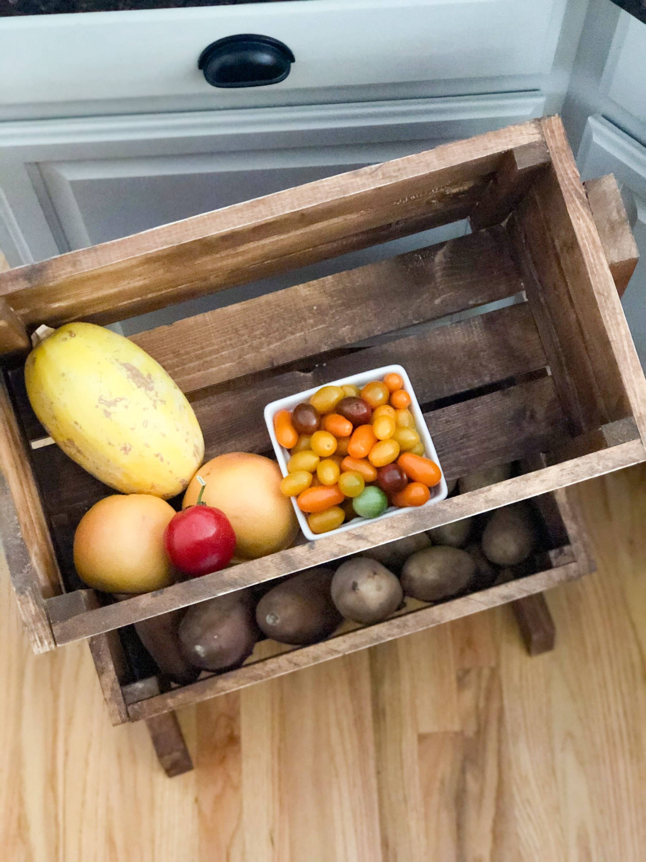 The Blended Nest – Engroshandel Køkkenopbevaring – Træ Vegetabilsk Bin- Træ Snack Stand- Producerer Stand - Vegetabilsk Opbevaring -Træ Kartoffel Bin - Vegetabilsk Bin - Veggie6