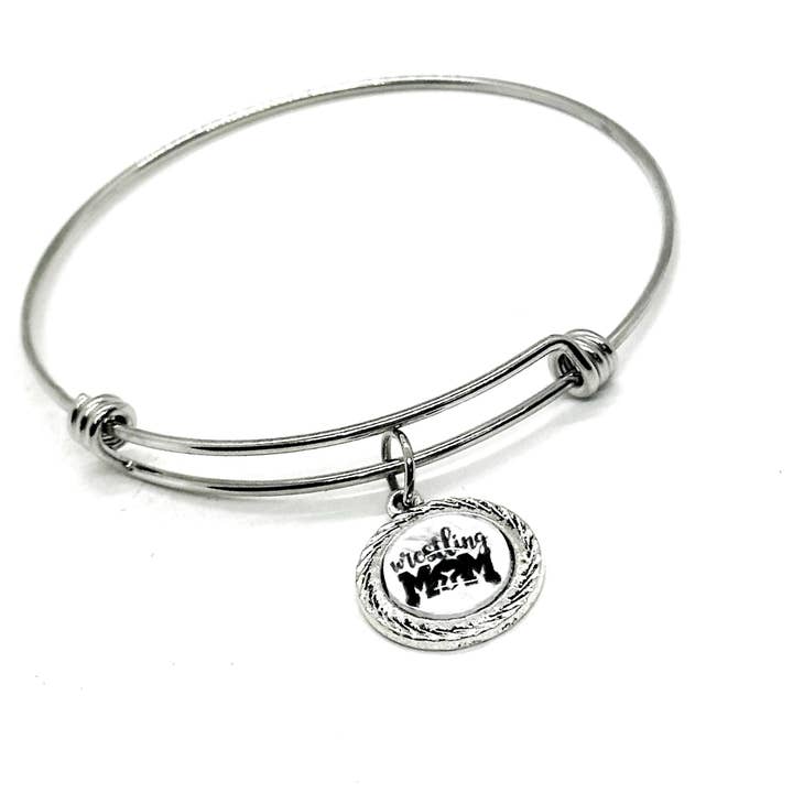 Pulsera con dijes de mamá luchadora, regalo de joyería para mamá luchadora, regalo del Día de la Madre, regalo para ella, regalo para esposa, mamá del equipo, esposa del entrenador, regalos de joyería. para venta al por mayor de JKCE Designs