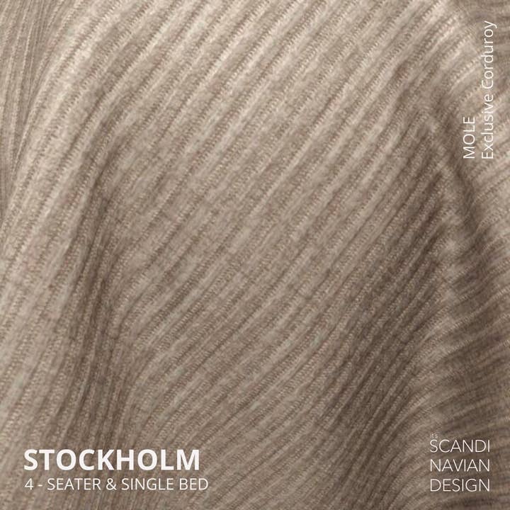 Taupe Canapé-lit 4 places Stockholm Exclusif Velours côtelé Taupe housse amovible et lavable en vente sur Faire2