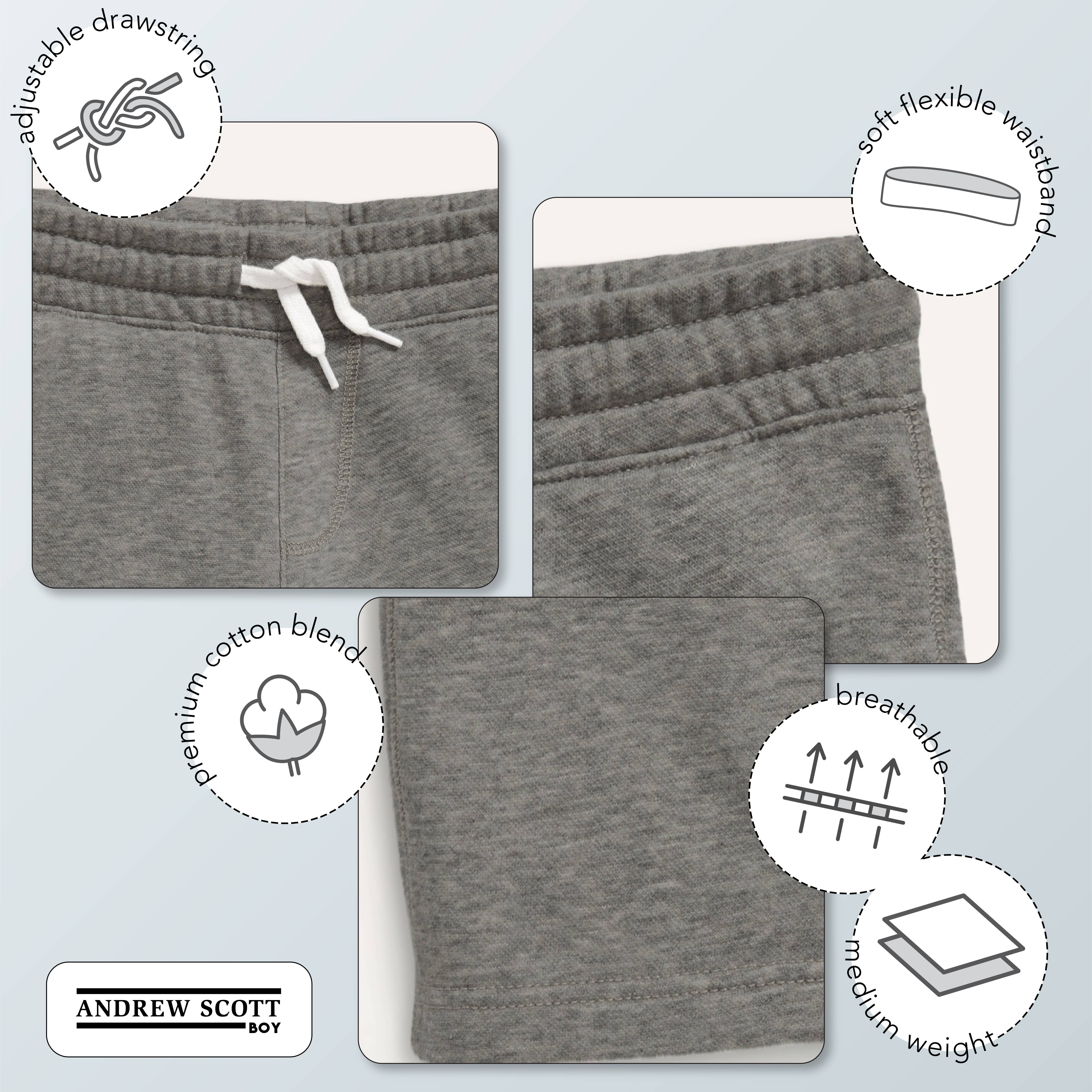 I-Wear Brands - Wholesale Shorts - Kids - Boys French Terry Cotton Drawstring Shorts With Pockets2