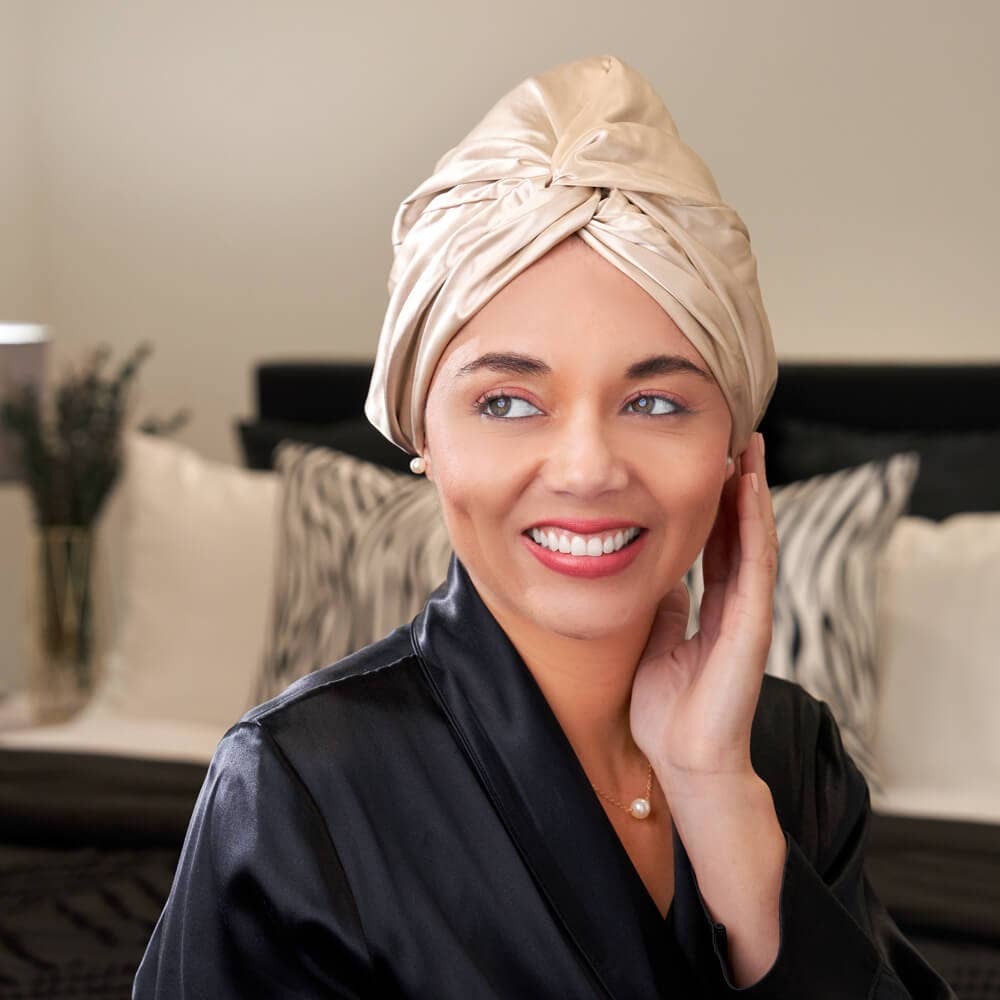 Blissy - Wholesale Sleep Cap / Bonnet - Women's - Blissy Bonnet - Champagne - Large17