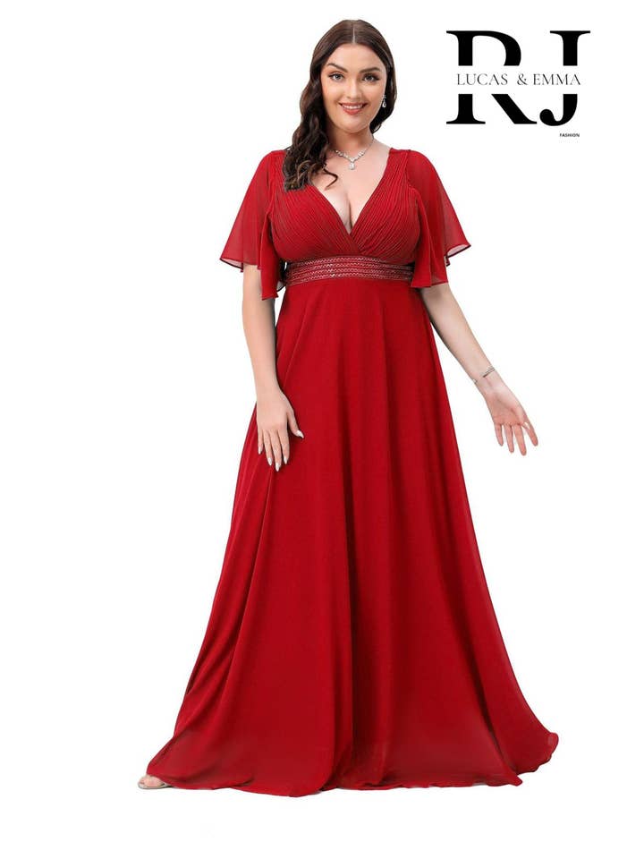 Lucas & Emma - Sarl RJ & co - Wholesale Gown - Women's - Plus size evening dress Ajaccio 22284