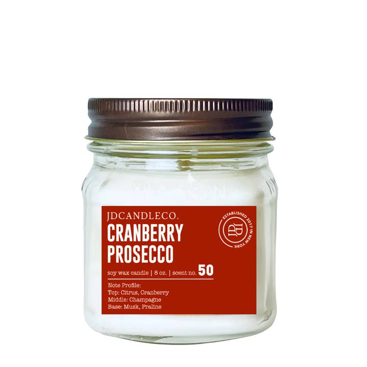 JD Candle Co. - Wholesale Jar/Filled Candle - Holiday 8 oz Mason Jar Candles7
