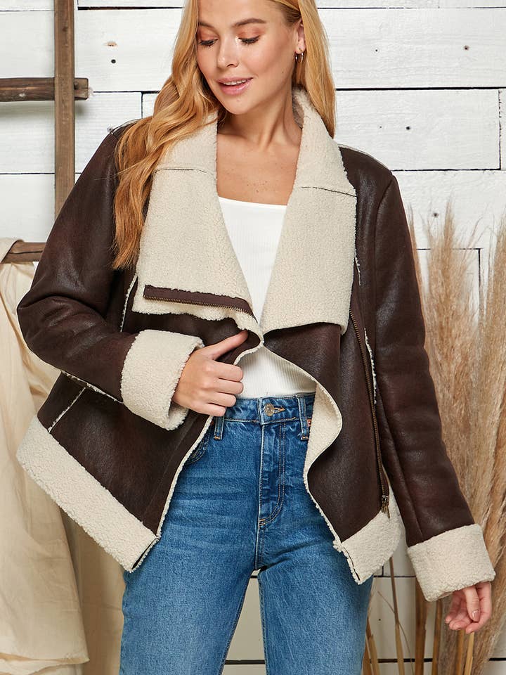 Timberline Imitatie Leren Jas voor wholesale door Sweet Lemon