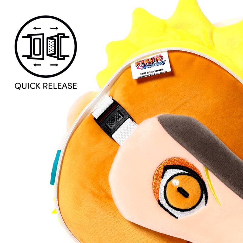 Puckator Ltd - Venta al por mayor Cojín de viaje - Almohada de viaje y máscara de ojos Relaxeazzz Naruto Plush4