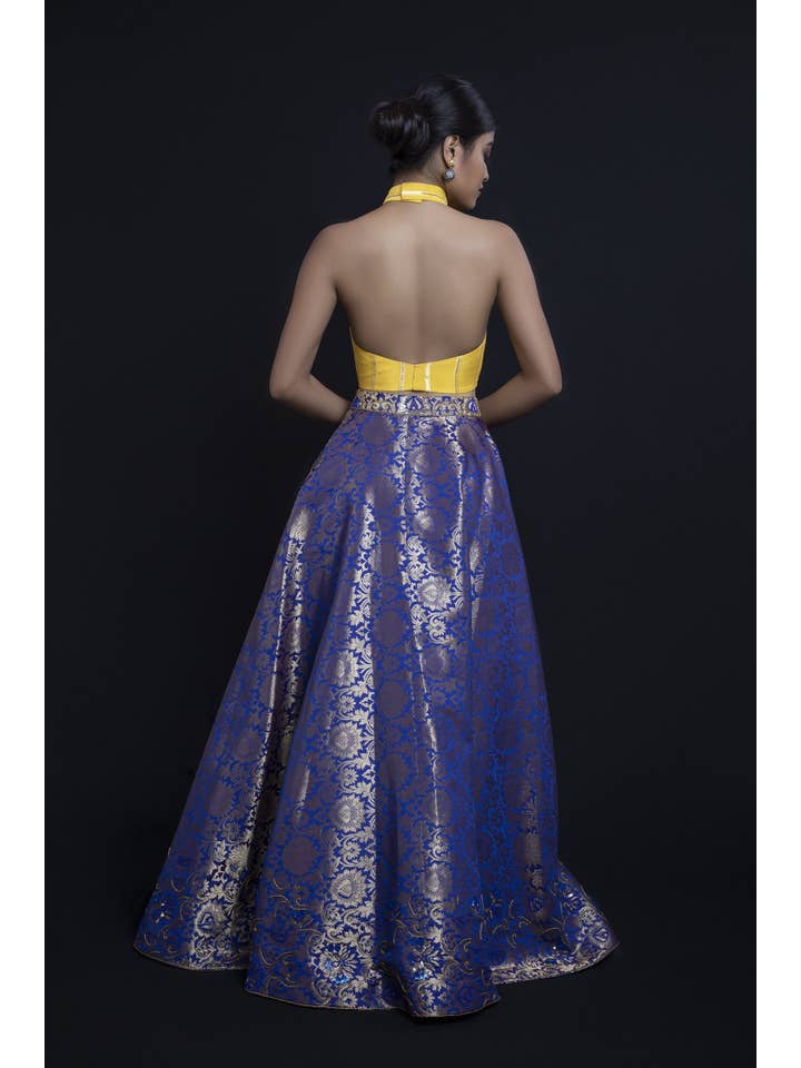 Mehr by Pretty - Wholesale Top & skirt set – Women's - Incut Blouse with a Brocade Skirt