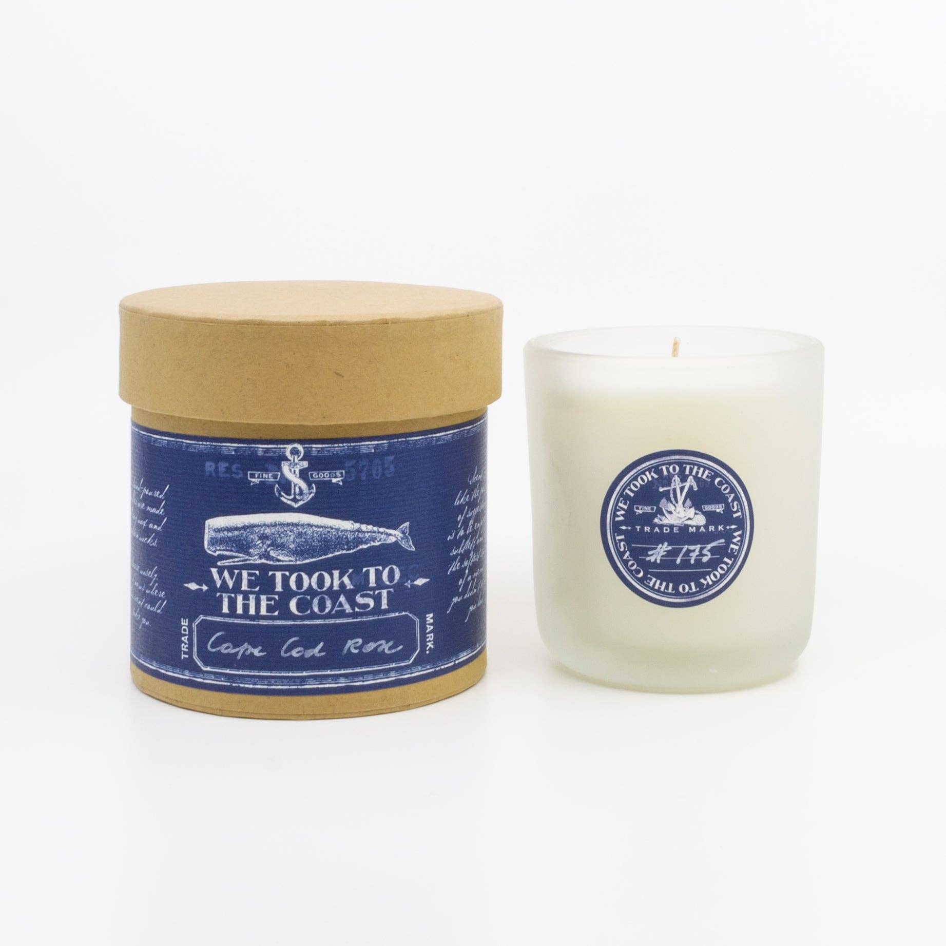 We Took To The Woods – Großhandel Kerze im Glas / gefüllte Kerze – Cape Cod Rose - Indigoblau0