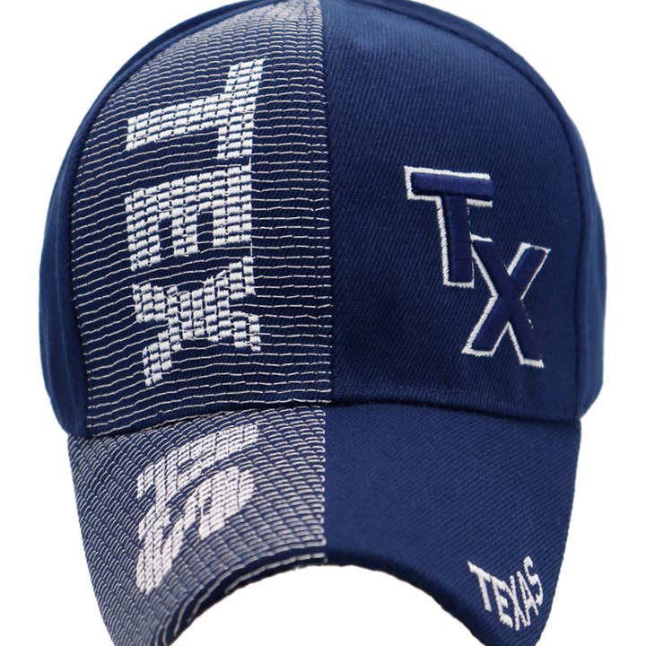 Cap Zone - Wholesale Baseball Cap - Unisex - Texas TX Split Stitch Six Panel Baseball Cap8