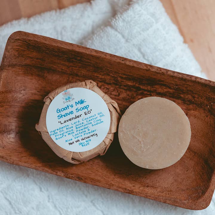 Soaps By Lela - Wholesale Shave Soap - Men's - Shave Soap with Bentonite Clay & Goat's Milk