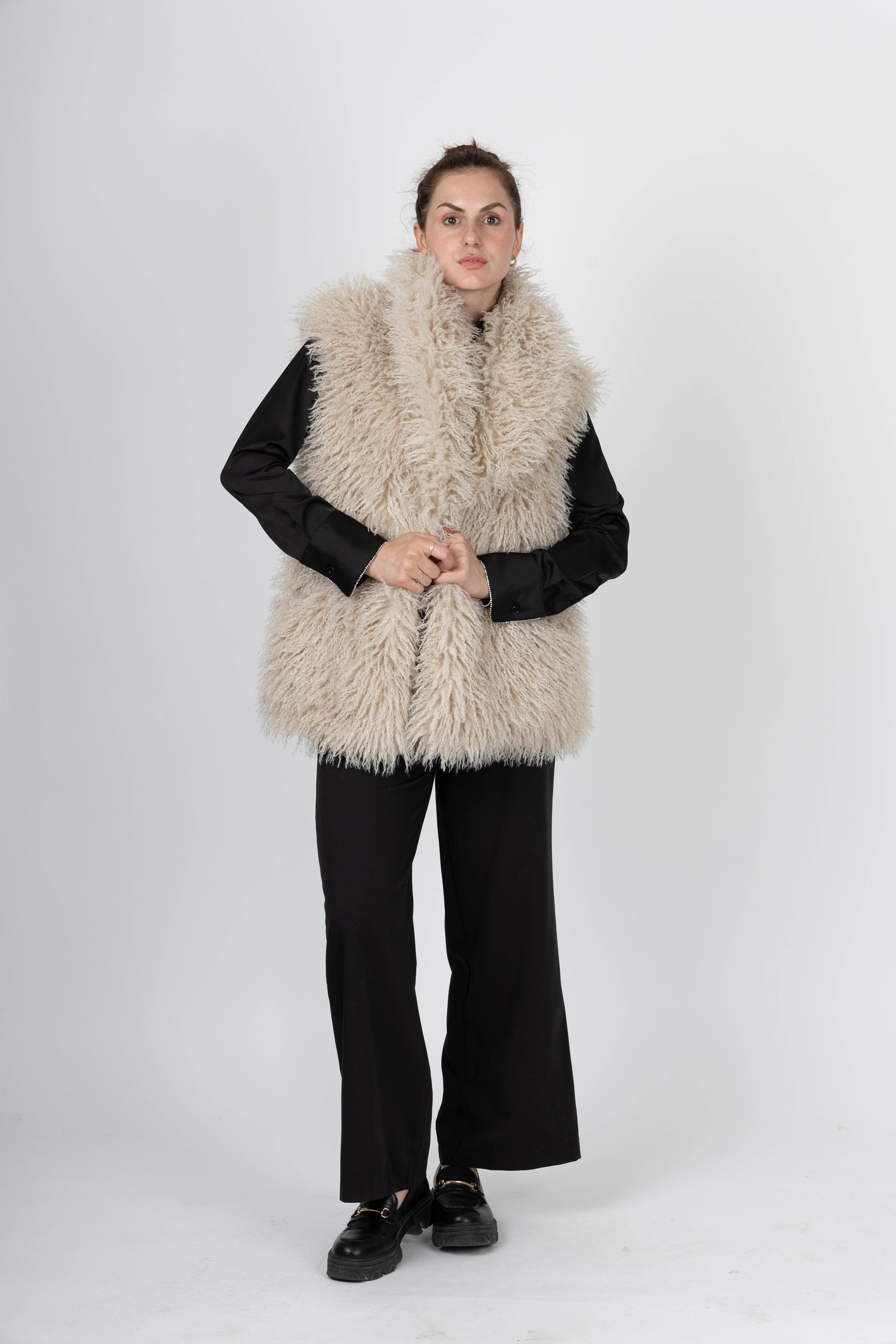KZELL PARIS - Wholesale Outerwear Vest - Women's - SLEEVELESS VEST IN FAUX SHEEPSKIN FUR14