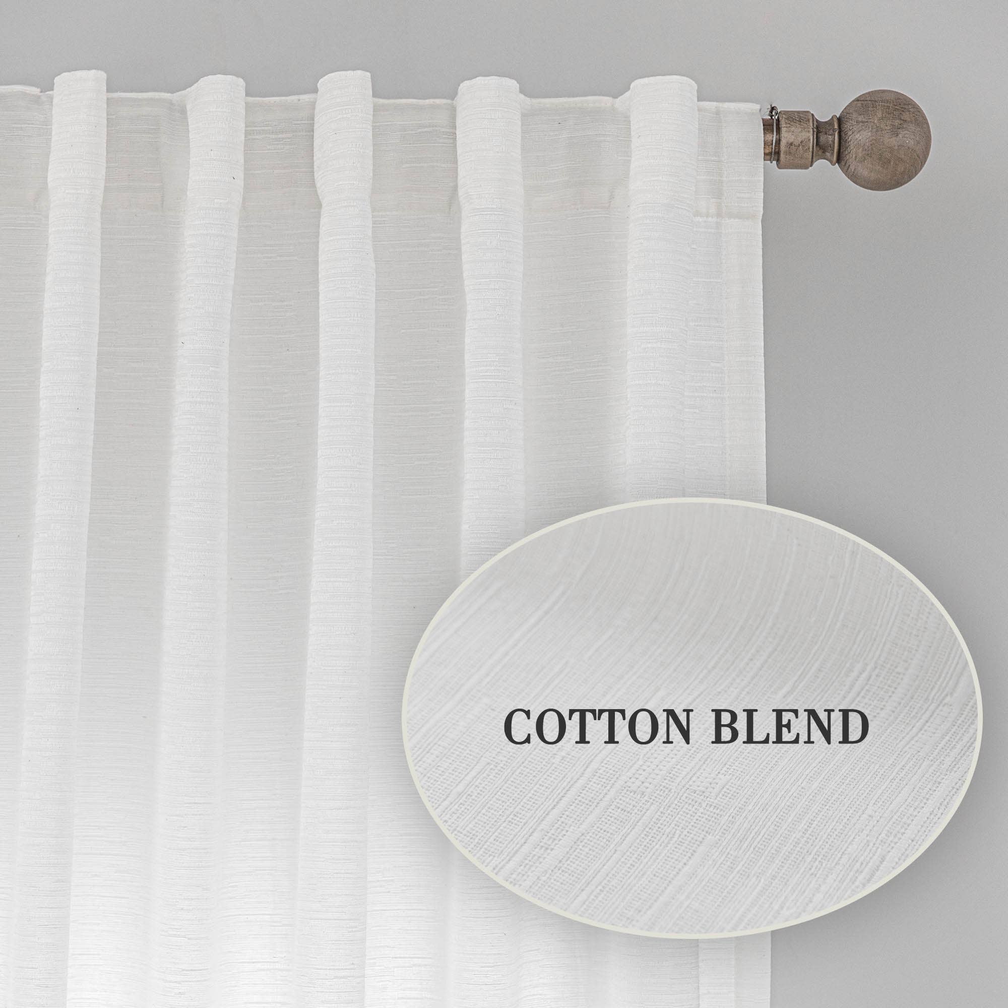 Awesome Home - Wholesale Curtain - Cotton Blend Light Filtering Back Tab Curtains (2 Panels)30
