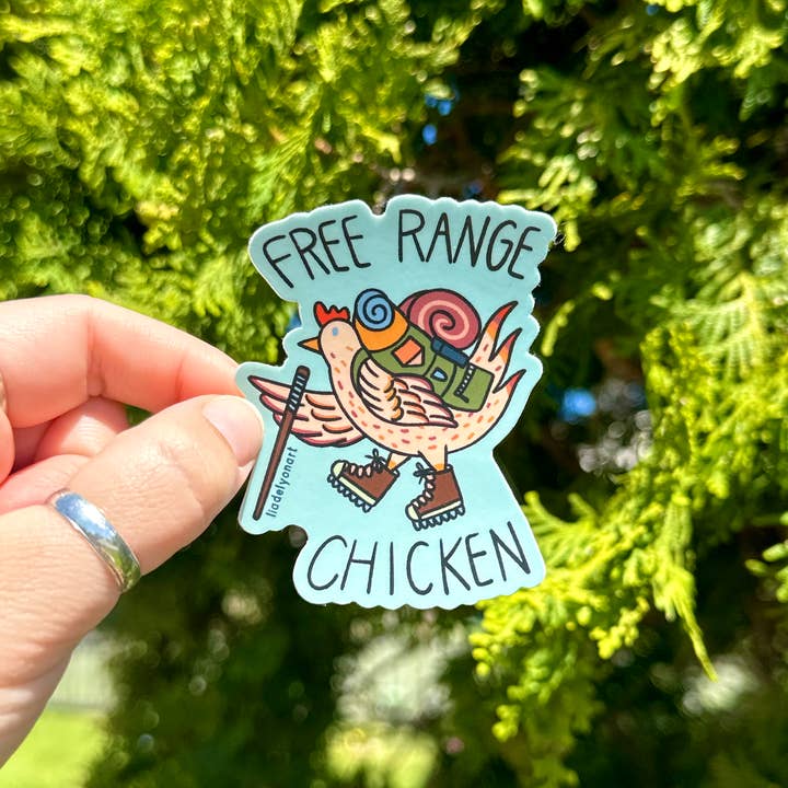 liadelyonart - Wholesale Sticker - Free Range Chicken Water Bottle Sticker, Laptop Decal4
