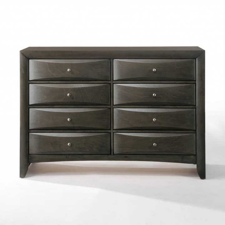 59" Gray Solid Wood Standard Dresser/Chest for wholesale by HomeRoots