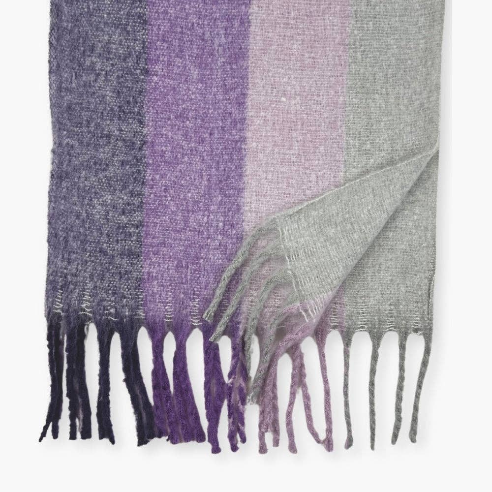 Humble Hilo - Wholesale Scarf - Women's - Humble Hilo Woven Chunky Scarf Cocoon Fringe23
