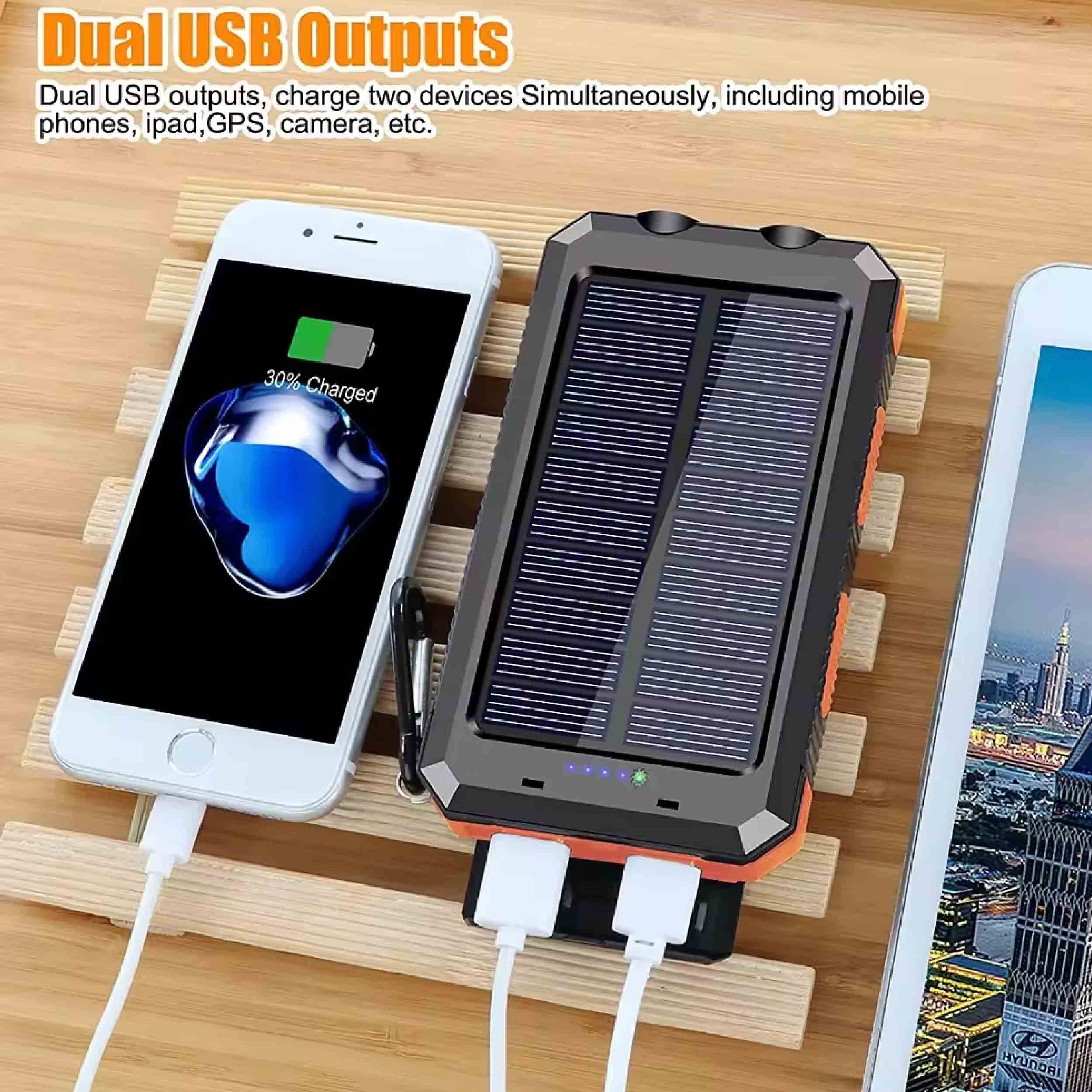GulleeGadgets - Wholesale Power Adapter - Solar Power Bank Charger with Light - in bulk0