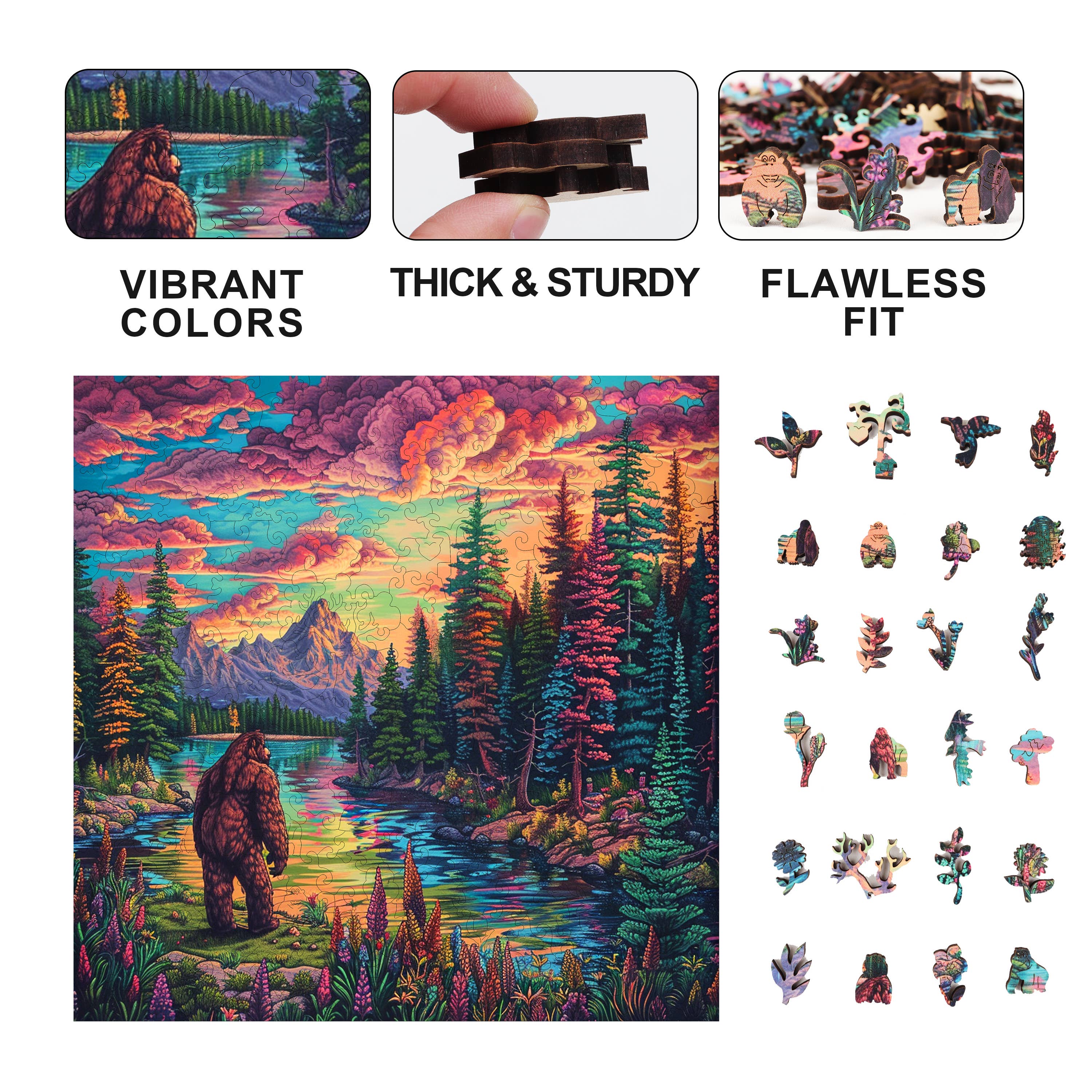 Trippy Puzzle Co - Wholesale Puzzle - Adult - Forest Fable Wooden Jigsaw Puzzle 300PC5