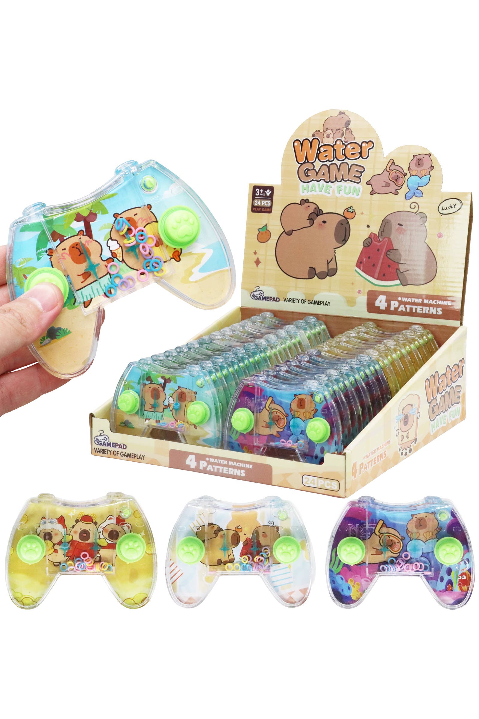 ASSORTED Capybara Console Joystick Handheld Stacking Ring Toss Water Game for wholesale on Faire